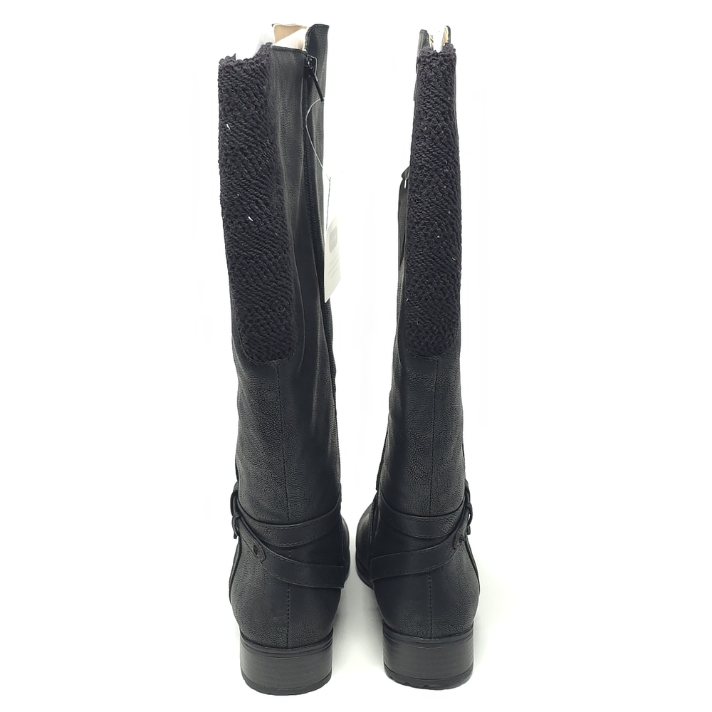 LifeStride Xtrovert Black Wide Calf Riding Boots  Water-Resistant - Picture 6 of 12